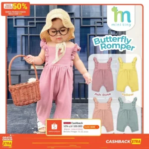 Mini Tiny - Butterfly Kids Romper / Baju Anak Perempuan / Fashion Rompers Lembut Nyaman