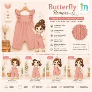 Mini Tiny - Butterfly Kids Romper / Baju Anak Perempuan / Fashion Rompers Lembut Nyaman