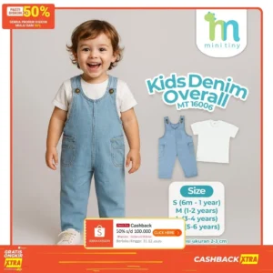 Mini Tiny - Kids Denim Overall / Fashion Unisex Anak Perempuan Laki-Laki / Baju Anak