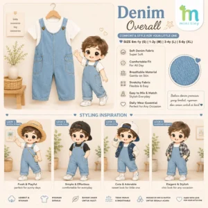 Mini Tiny - Kids Denim Overall / Fashion Unisex Anak Perempuan Laki-Laki / Baju Anak
