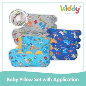Kiddy Bantal Set Karakter Motif Dino / Bantal Baby Set Karakter Anak / Bantal Guling Set / Baby Pillow