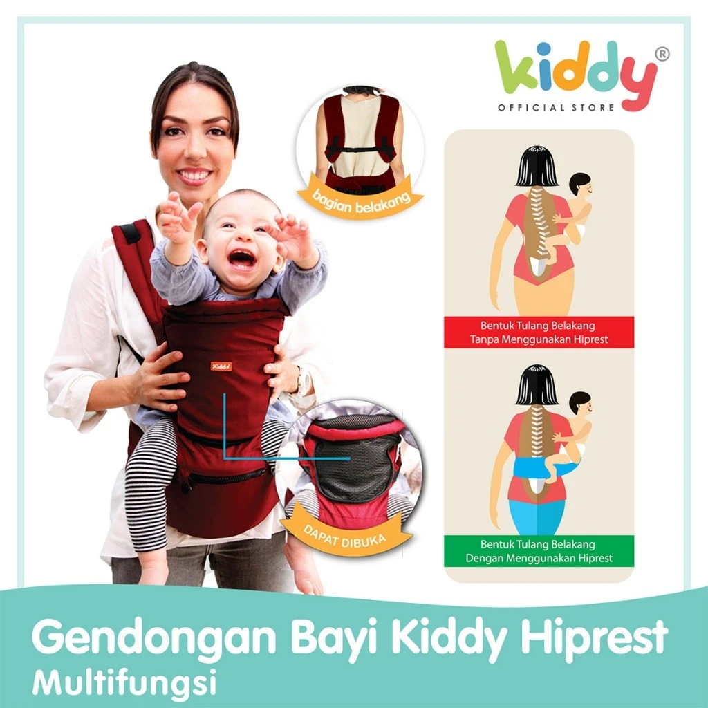 Kiddy Gendongan Bayi Hipseat / Gendongan Depan Bayi