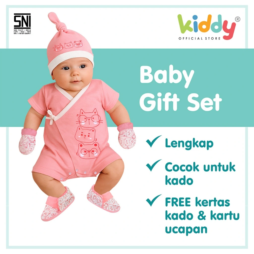 Kiddy Baby Gift Set / Hampers Bayi Besar /Kado Bayi / Kado Lahiran / Baju Bayi Set / Pakaian Bayi Kimono Three Pets