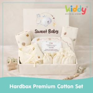Kiddy Baby Gift Set Hard Box Premium Cotton Import – Hampers Bayi Newborn 0–6 Bulan | Kado Lahiran Premium