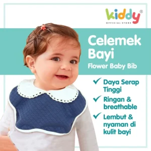 Kiddy Doodle Waffle Korean Flower Baby Bib / Celemek Bayi / Slabber