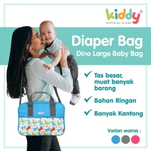 Kiddy Tas Diapers / Tas Bayi Newborn Murah Multifungsi / Tas Popok Dino Large Baby Bag