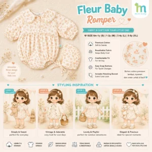 Mini Tiny - Fleur Baby Romper / Fashion Anak Perempuan / Baju Anak / 16008