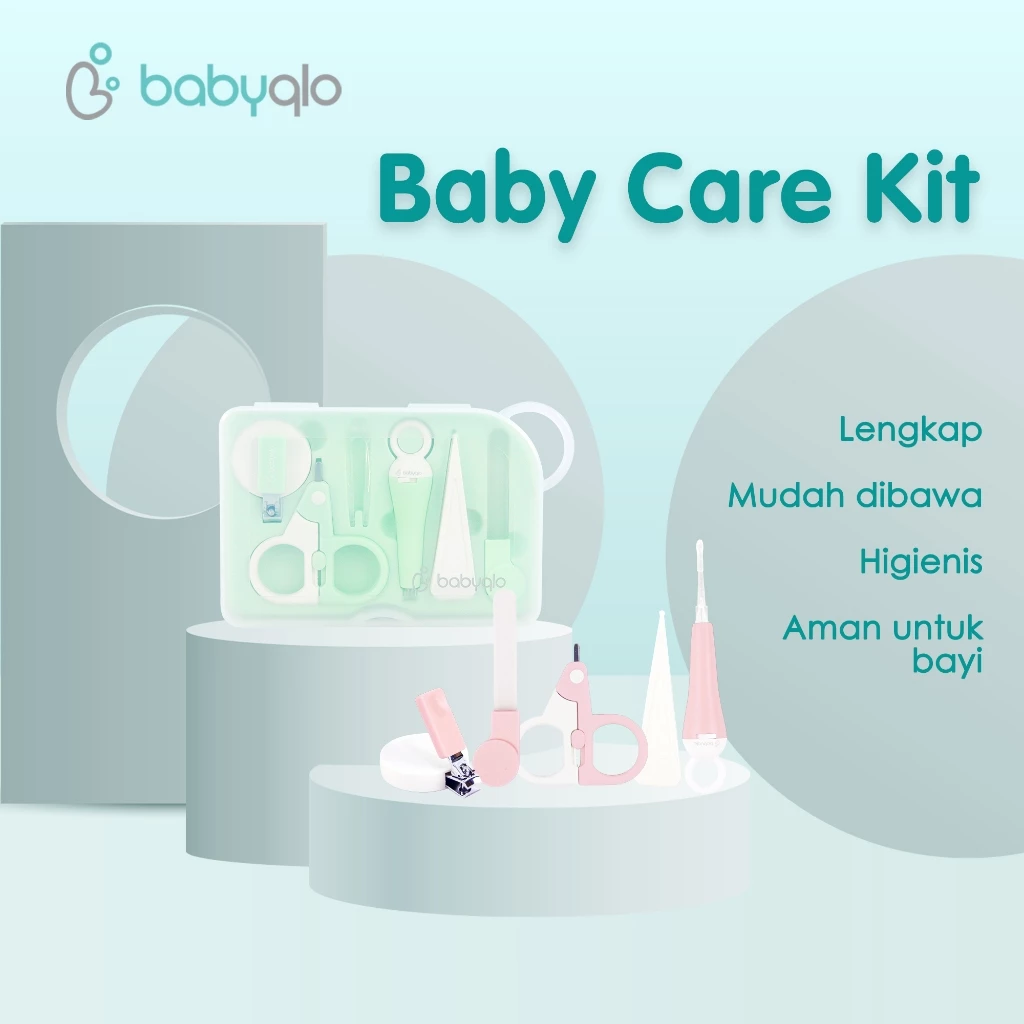 BabyQlo 6 in 1 Baby Care Kit Gunting Kuku Bayi Newborn Manicure Set Bayi Nail Care Set Perlengkapan Bayi