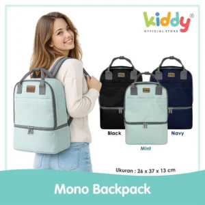 Kiddy Diaper And Cooler Bag Mono Backpack / Tas Popok Bayi dan Tahan Panas