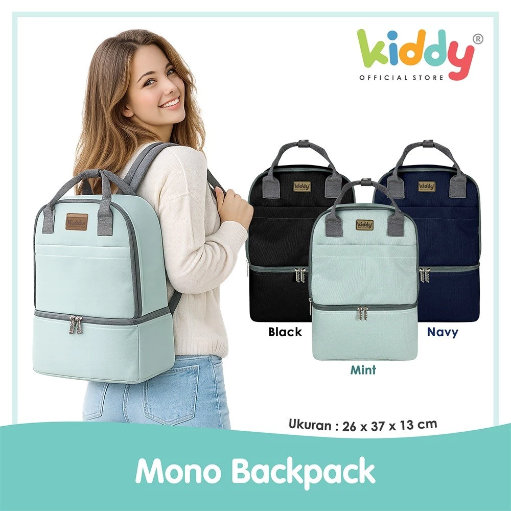 Kiddy Diaper And Cooler Bag Mono Backpack / Tas Popok Bayi dan Tahan Panas
